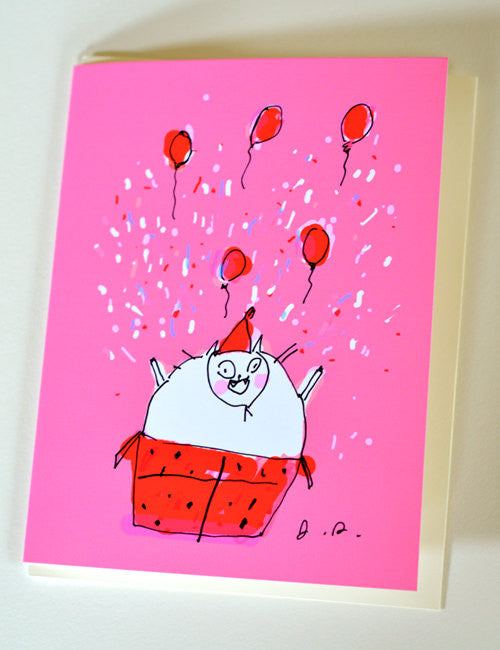 Birthday Surprise - Birthday Cat Card Hot on Sale