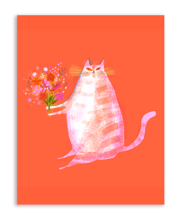 Flower Cat Card Online