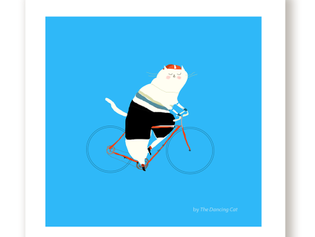 Bike Rider - Cat Print Online now