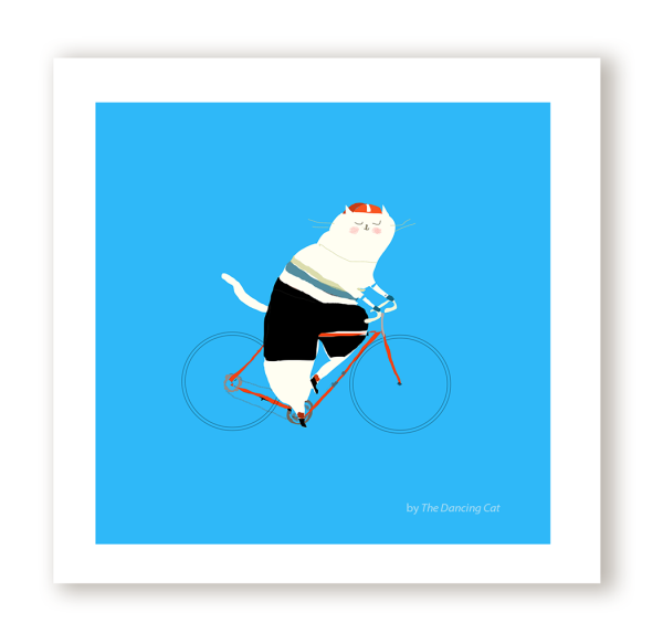 Bike Rider - Cat Print Online now