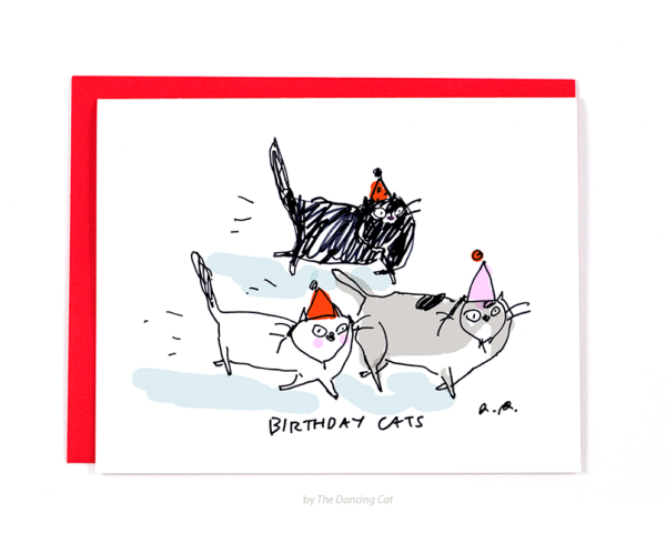 Birthday Run- Cat Birthday Card Online