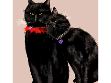 Brotherly Love - Black Cat Print - Limited edition - Large Discount