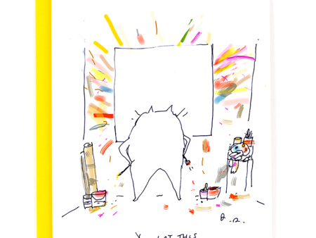 Art Cat Card- You Got This on Sale