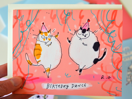 Birthday Dance - Cat Birthday Card Supply