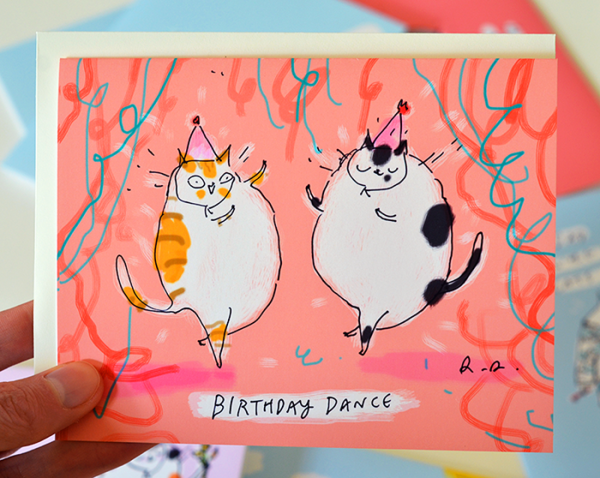 Birthday Dance - Cat Birthday Card Supply