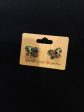 Black sparkly butterfly studs Online Sale