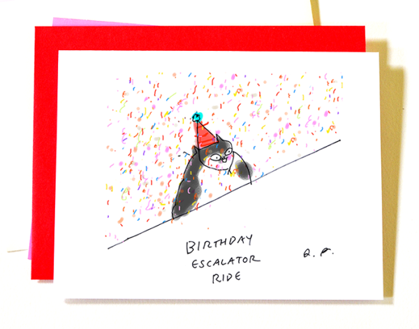 Birthday Escalator Ride - Funny Birthday Cat Card Online now