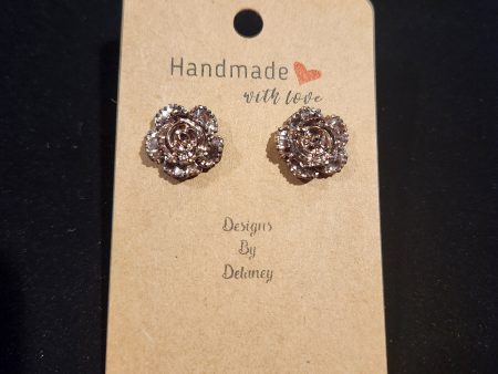 Bronze Rose Studs For Sale