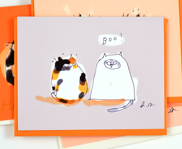 Boo! Halloween Cat Card Online