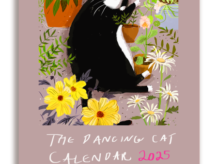 2025 Dancing Cat Calendar - Single Sheet Sale