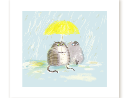 April Showers- Cat Print Online Sale