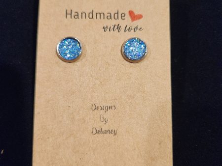 Blue Crystal Silver Studs Online