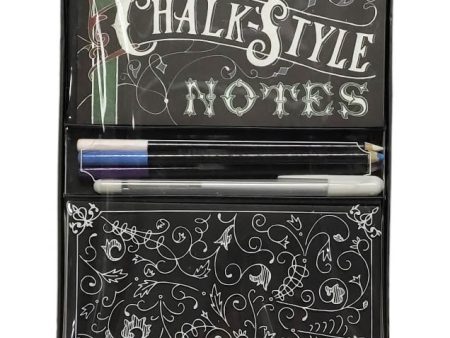 Learn To Create Your Own Chalk Style Notes: Includes White Gel Pens, Chalk Pencils, Black Paper Note Cards And Postcards And An 32 Page Instruction Book Cheap