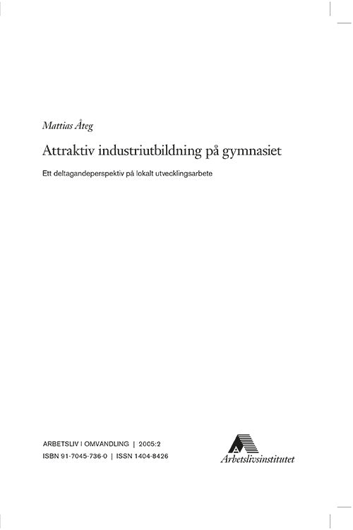 Attraktiv industriutbildning på gymnasiet Sale