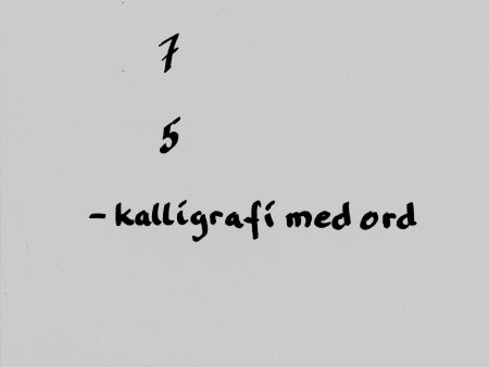 5 7 5 - kalligrafi med ord Fashion